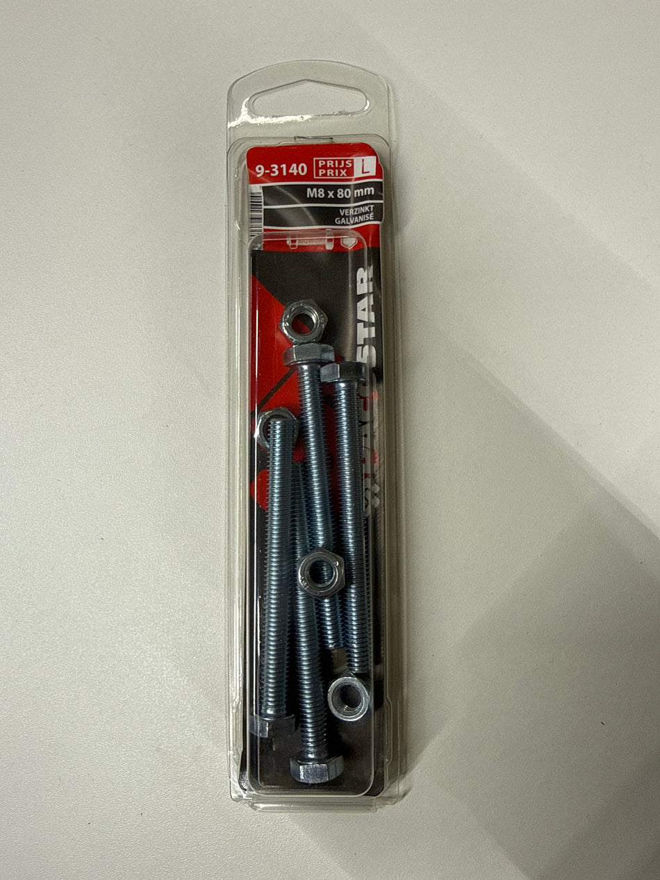 Verzinkt m8x80mm