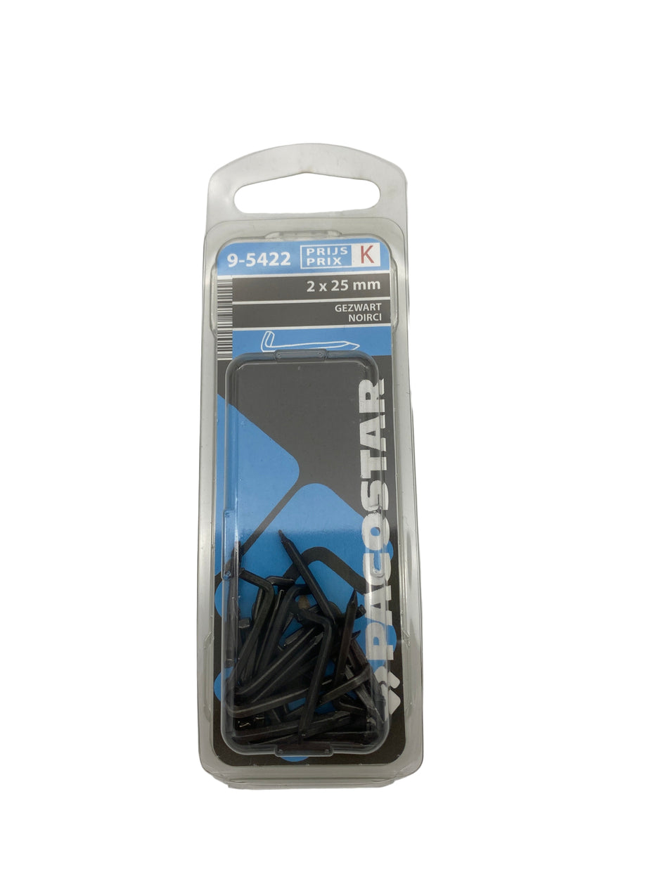 Stalen krammen, vierkant - 2 x 25 mm