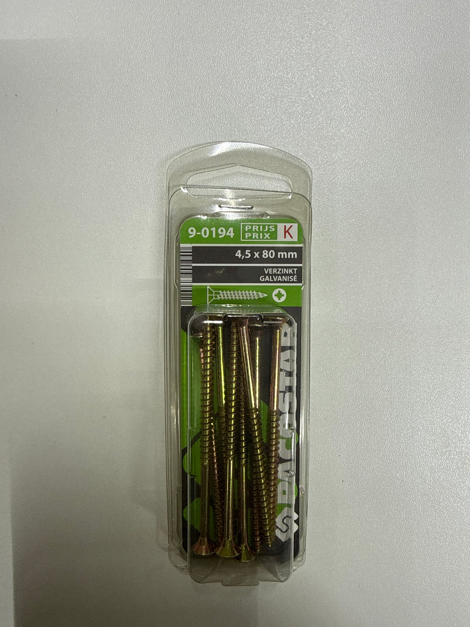 Verzinkt 4,5x80mm