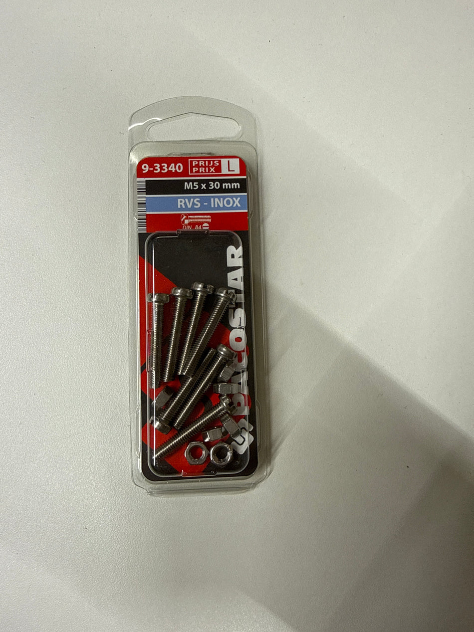 Rvs m5x30mm