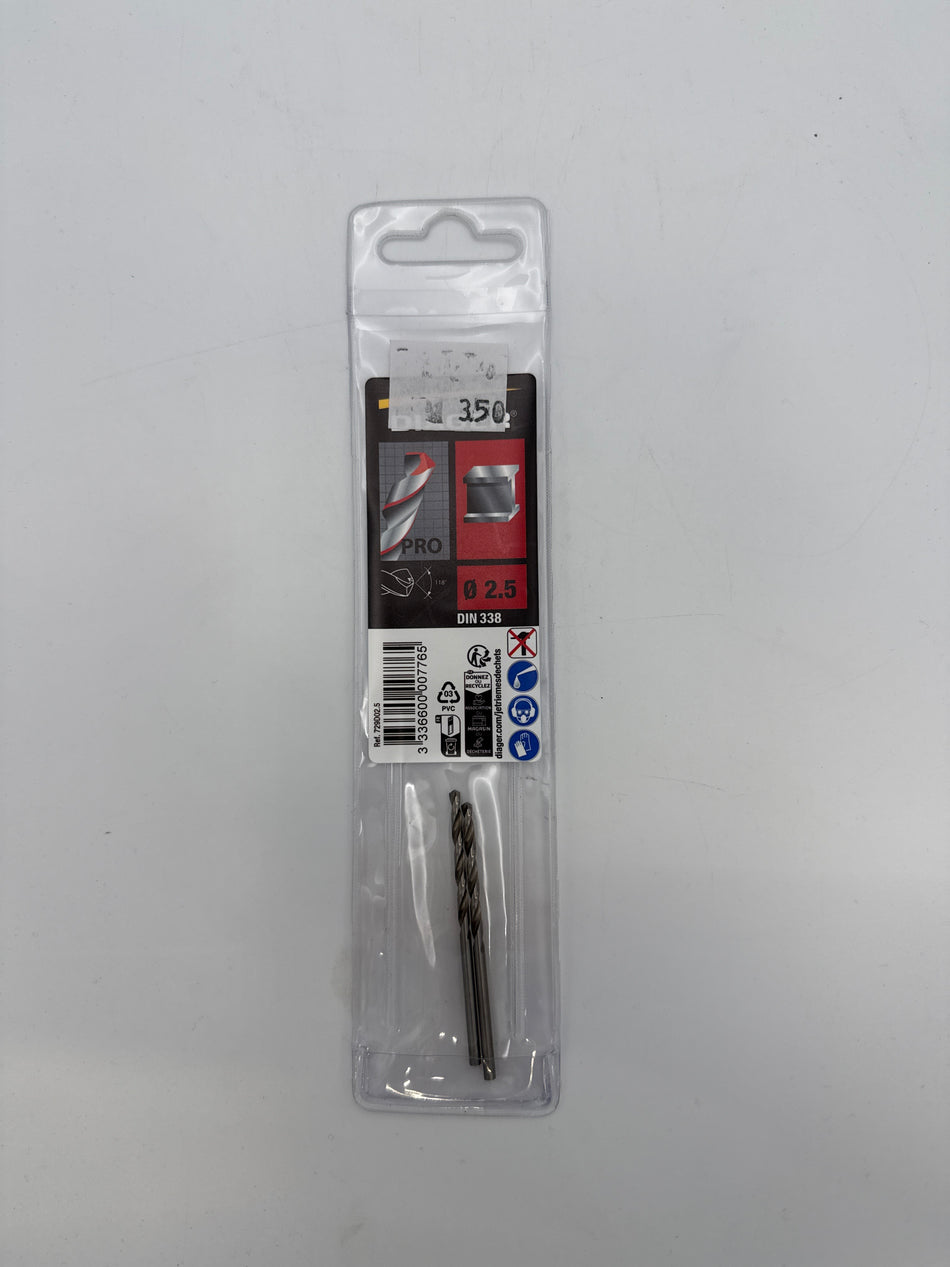 2 METAALBOREN 729 PRO (ETUI) - 2,5 mm