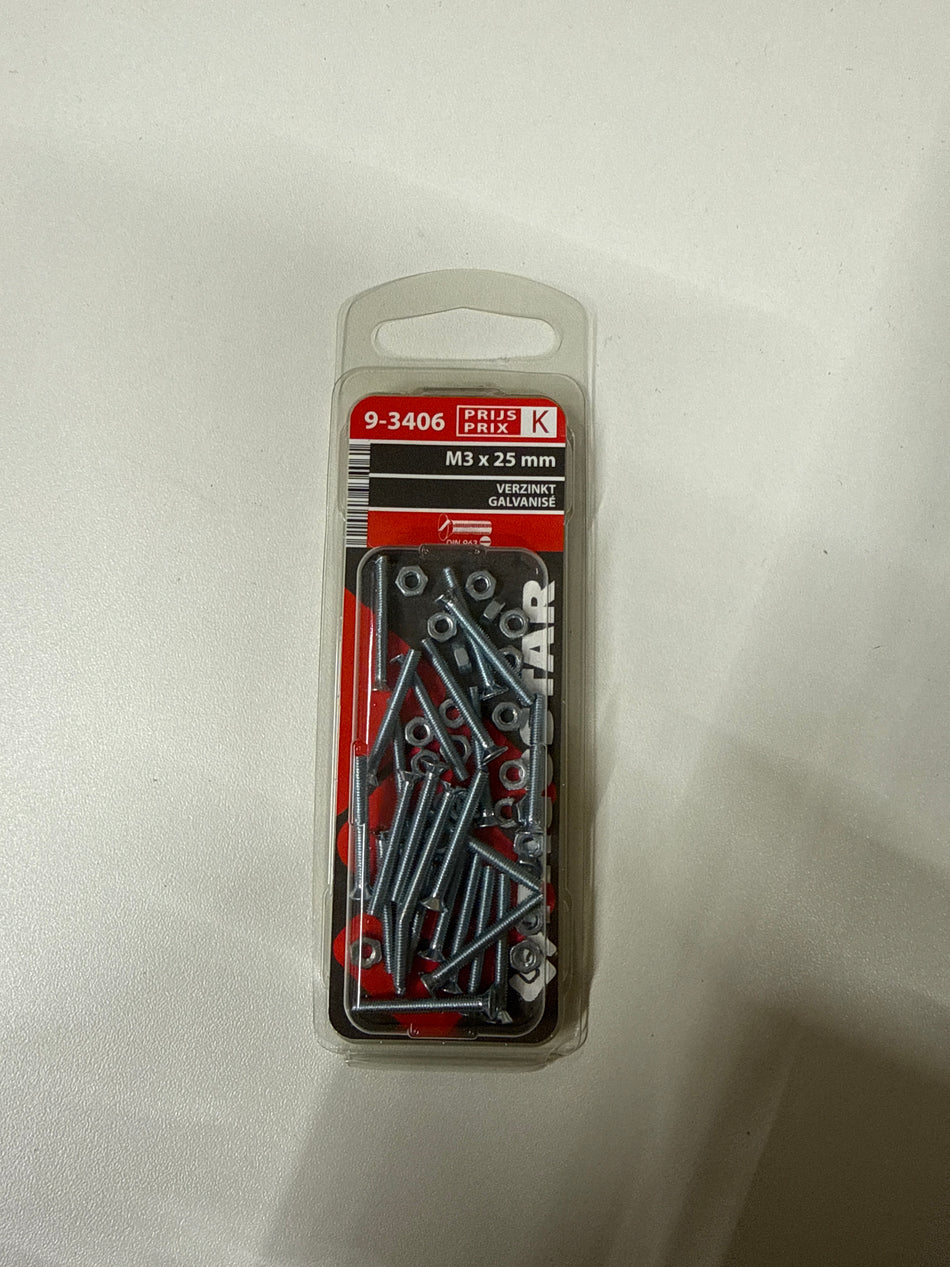 Verzinkt m3x25mm