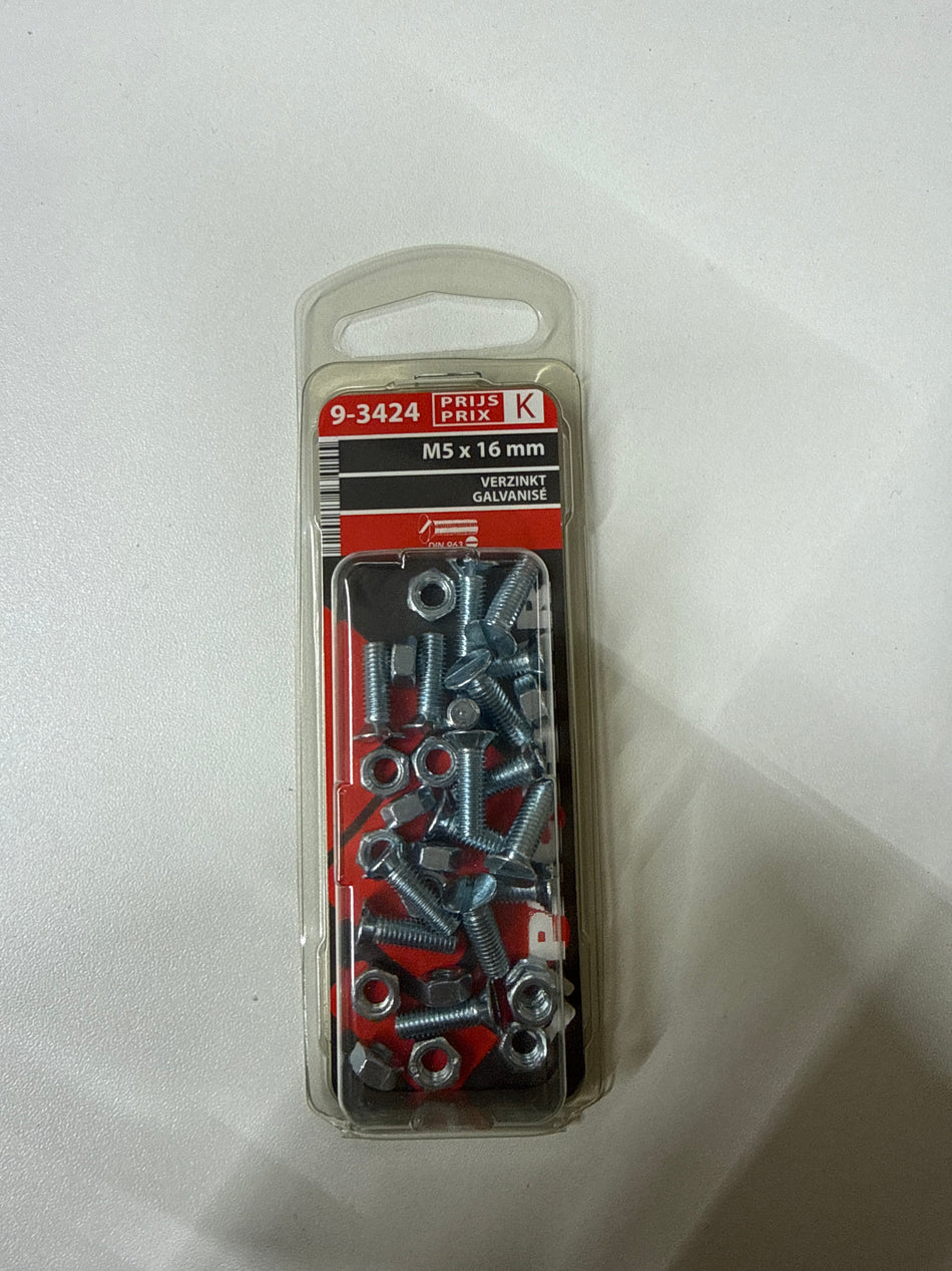 Verzinkt m5x16mm