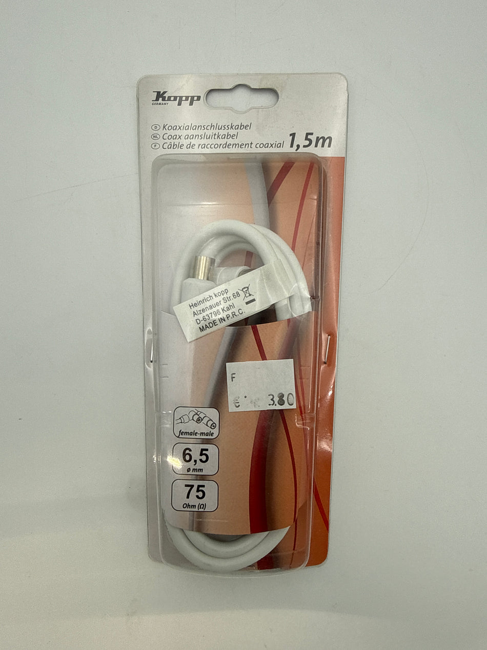 Coax aansluitkabel 1,5m