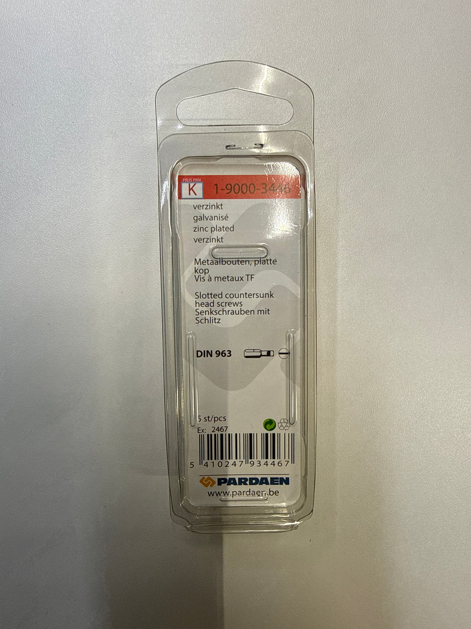 Metaalbouten platte kop + moer - M6 x 60 mm