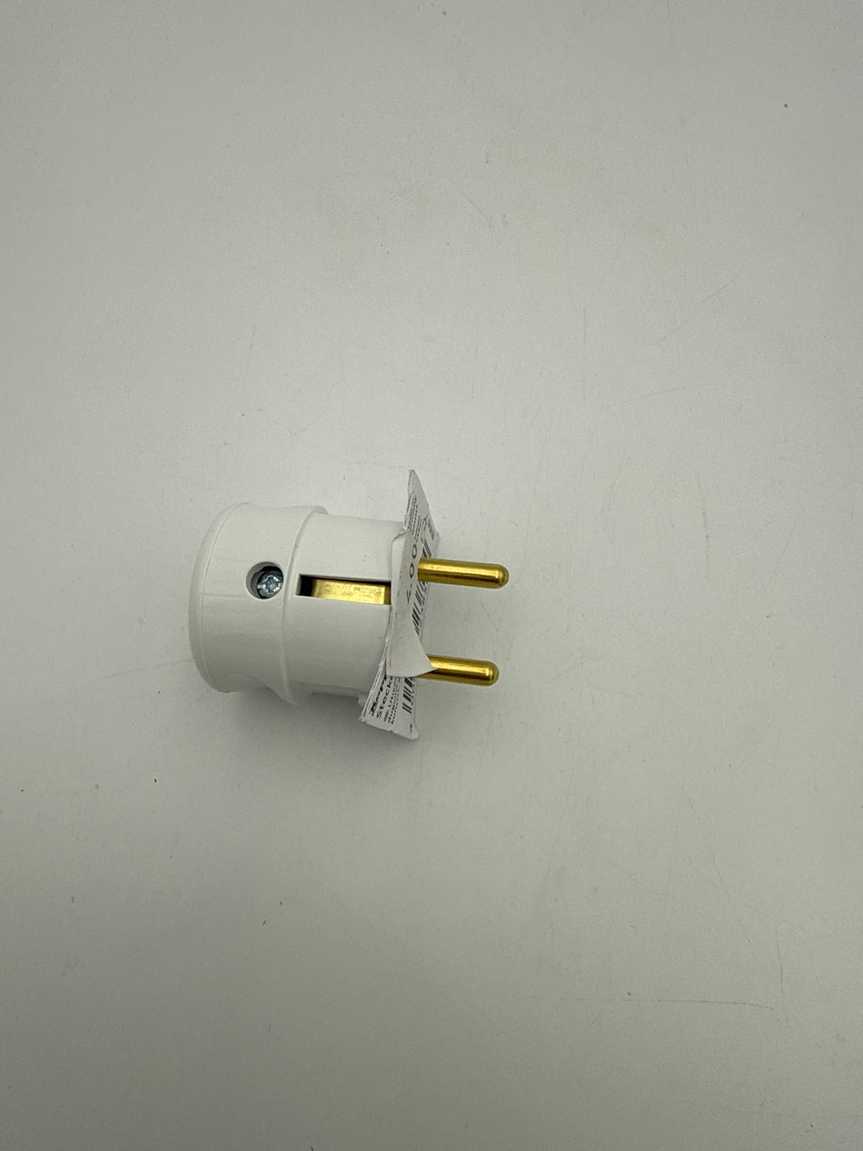 Stekker IP20 wit haaks