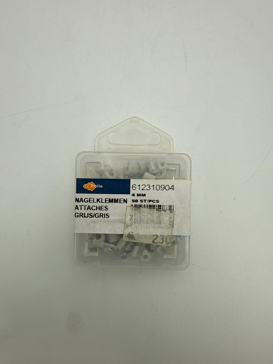 Nagelklemmen 4mm 50 stuks grijs