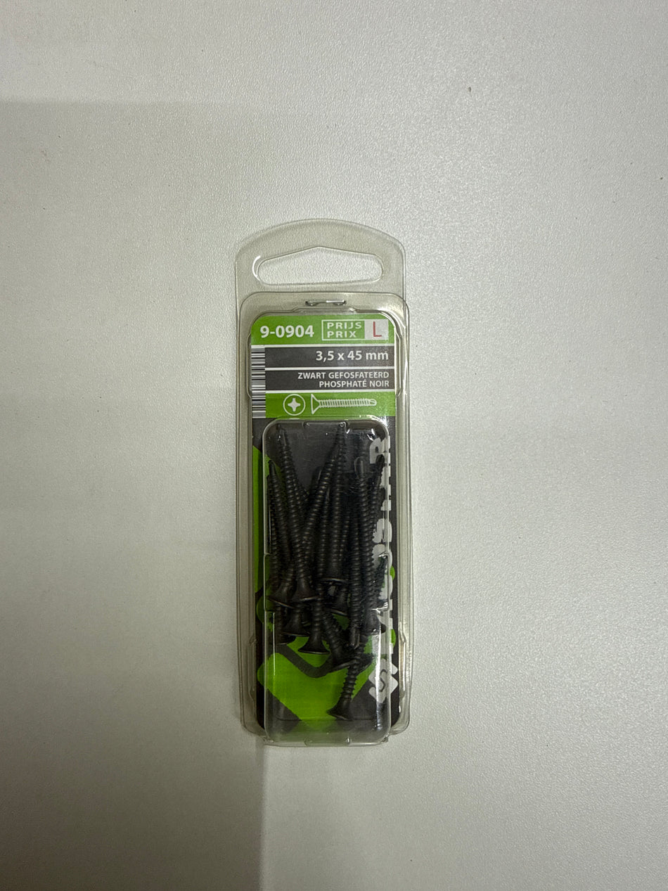Zwart gefosfateerd 3,5x45mm