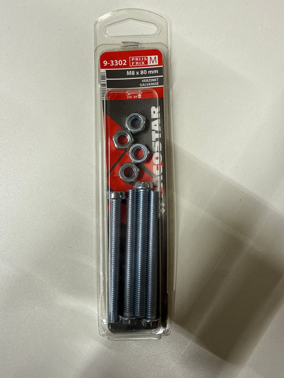 Verzinkt m8x80mm