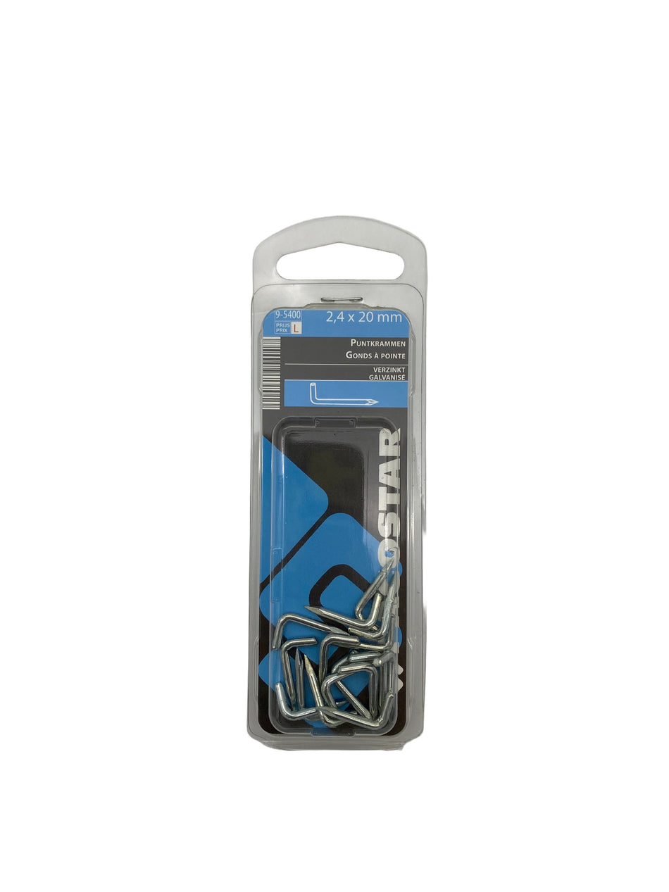 puntkrammen verzinkt 16 stuks 2,4 x 20mm