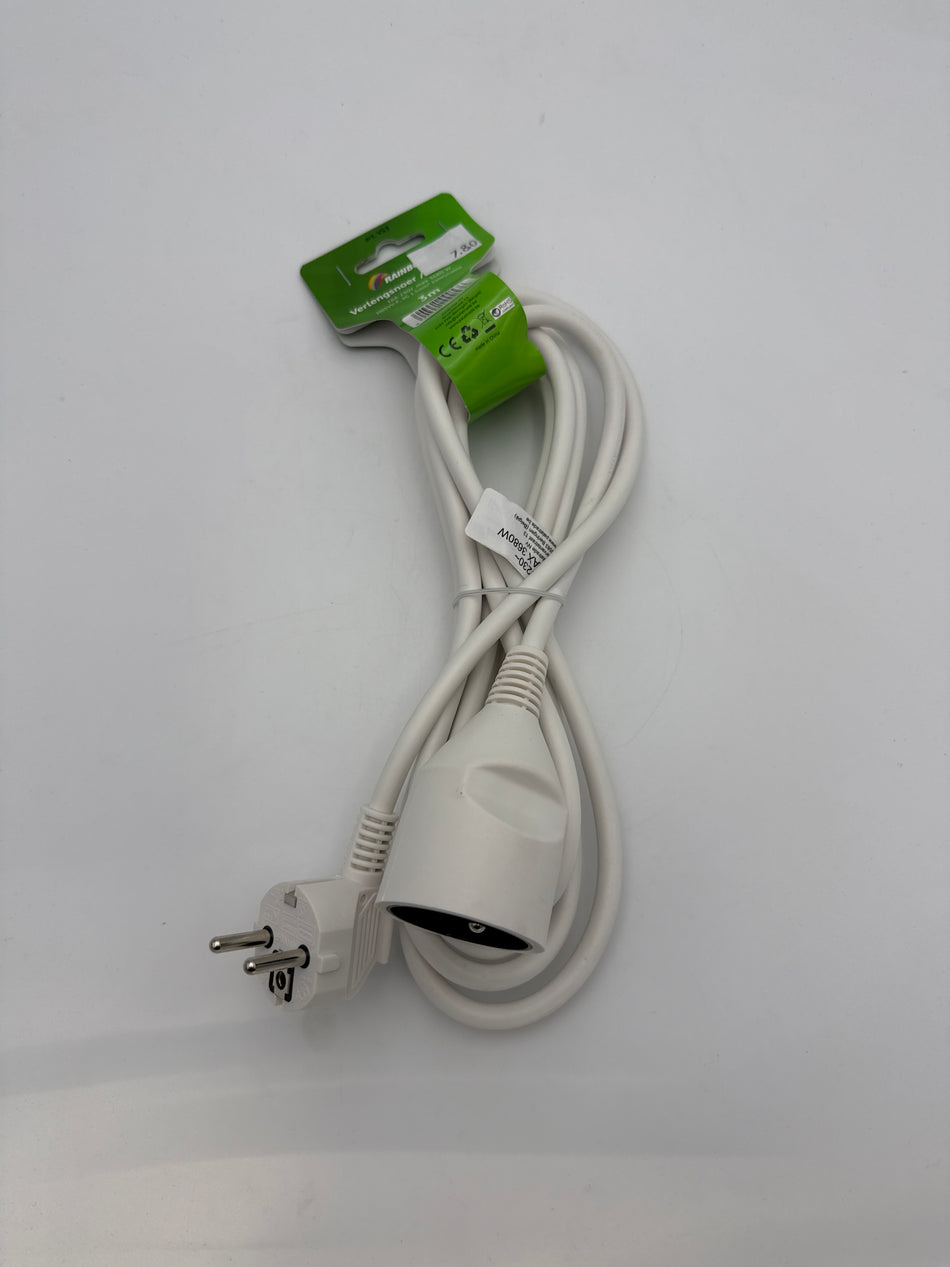 Rainbow verlengsnoer 3m wit