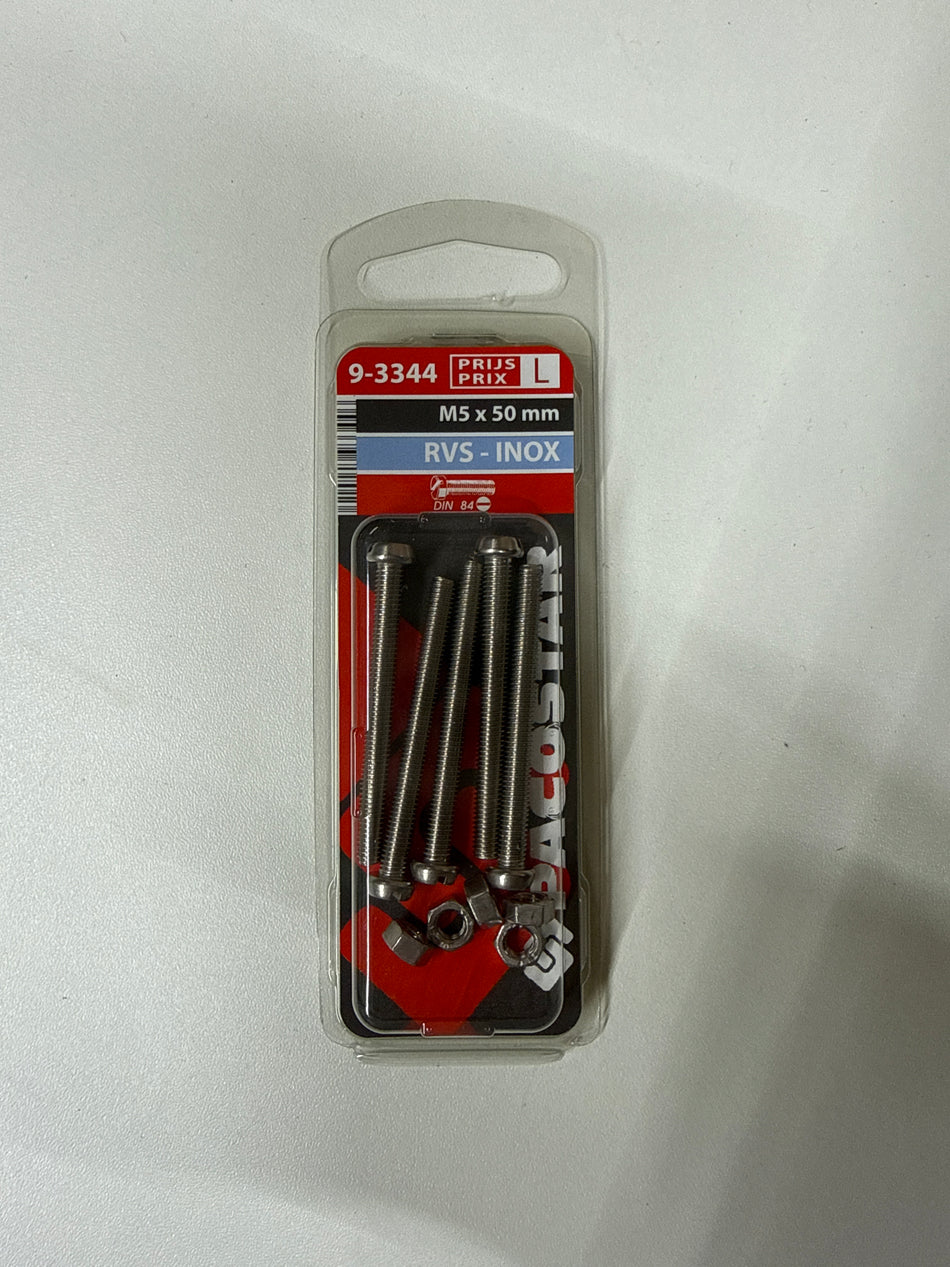 Rvs m5x50mm