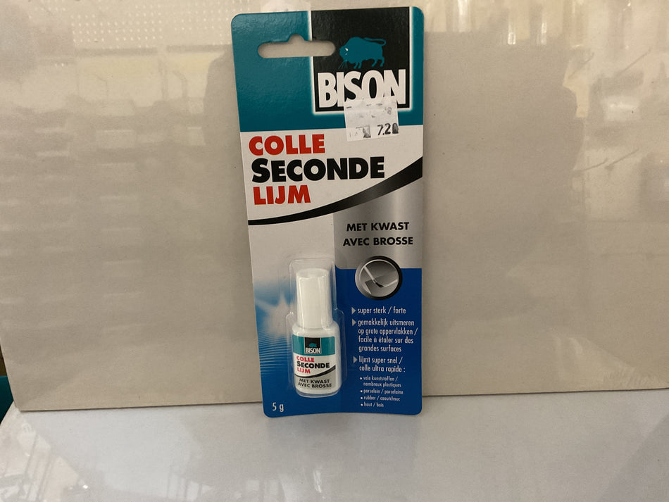 Bison Secondelijm Met Kwast Blister 5 g NL/FR
