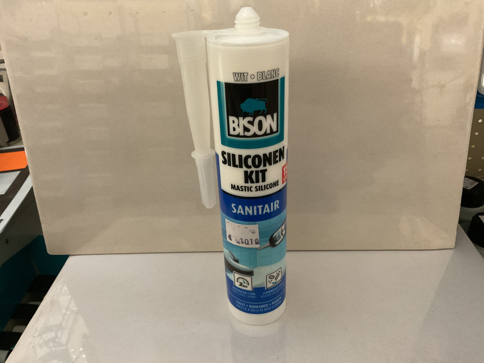 Bison Siliconen Sanitair Wit Koker 300 ml NL/FR