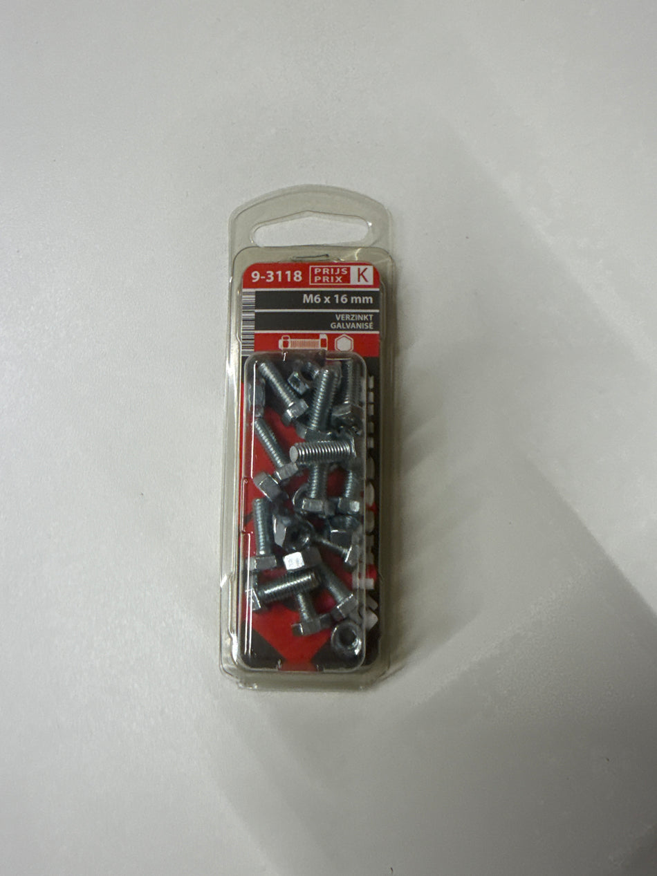 Verzinkt m6x16mm