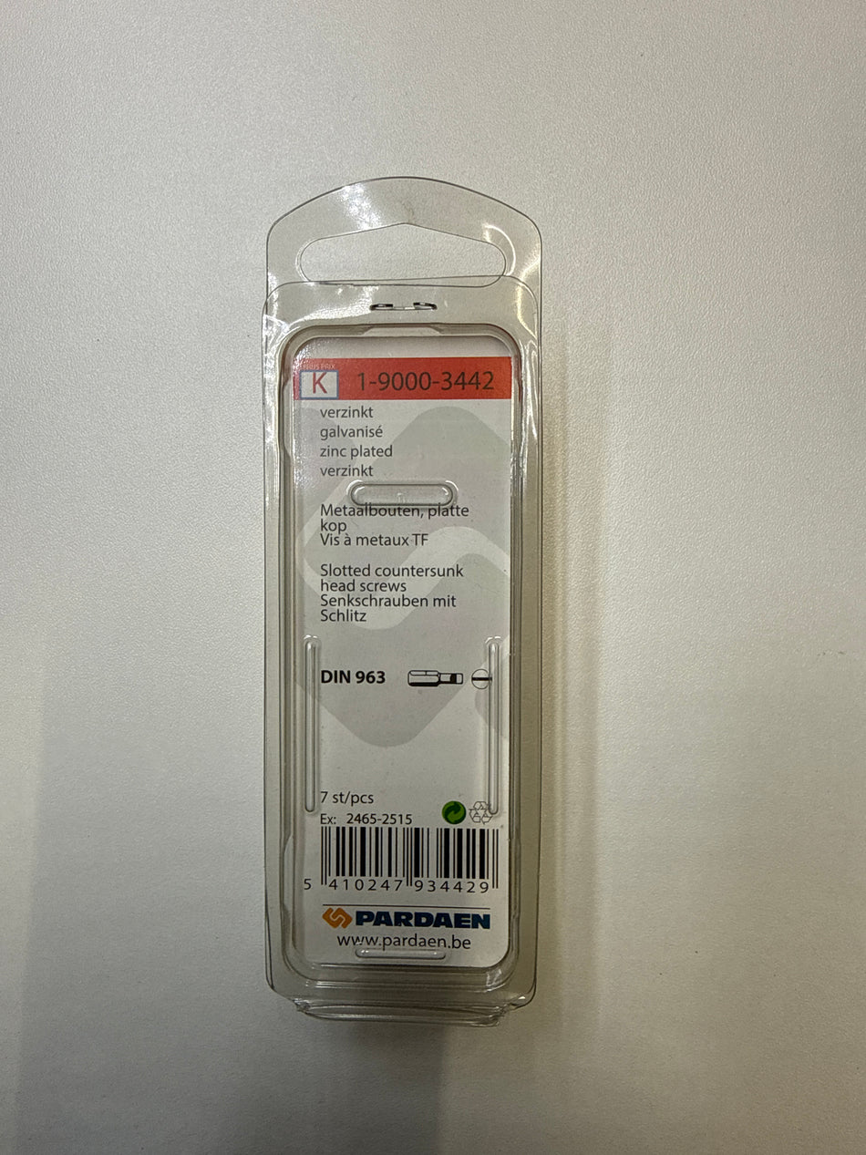 Metaalbouten platte kop + moer - M6 x 40 mm