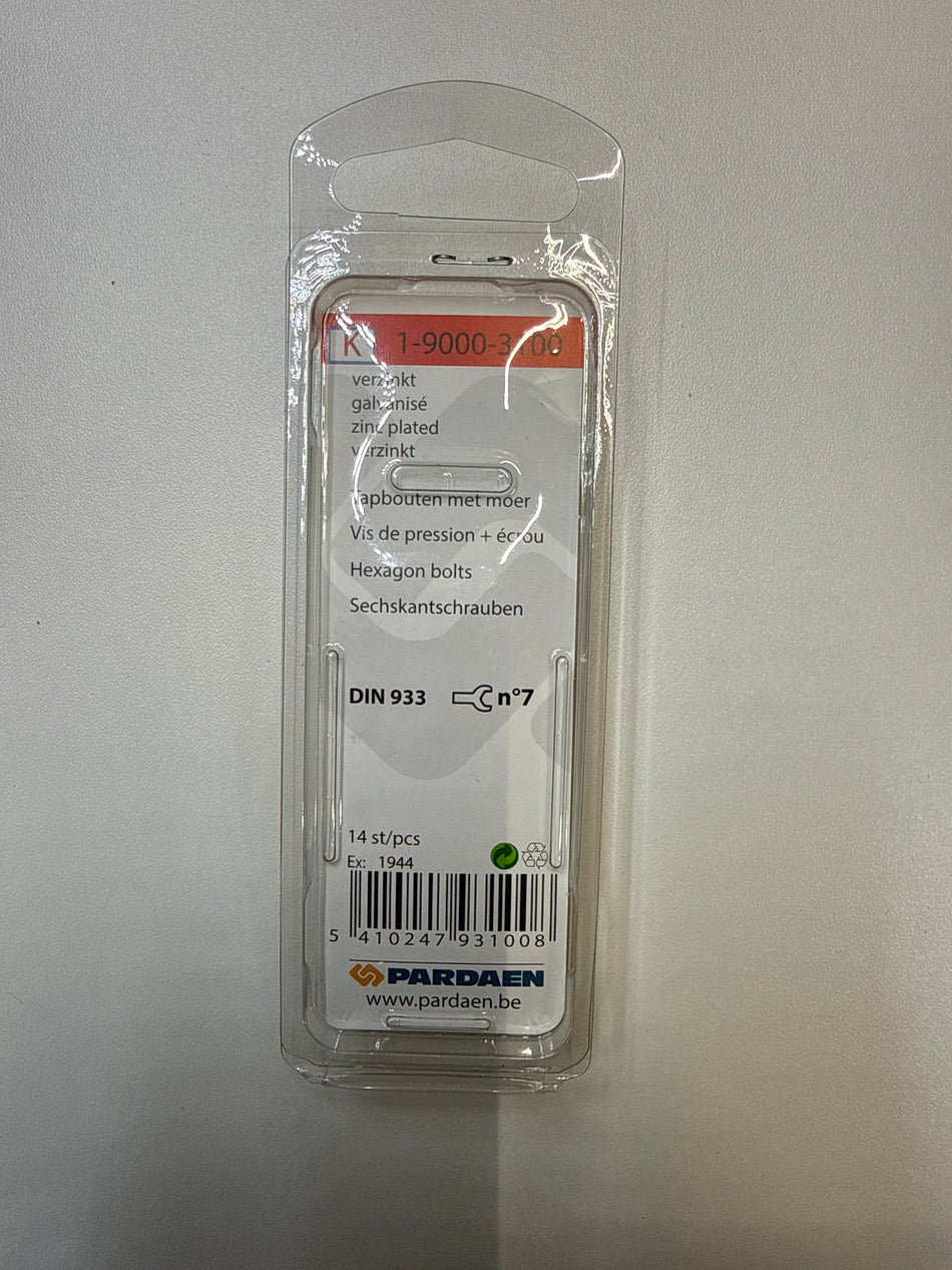 Tapbouten met moer, verzinkt - M4 x 10 mm