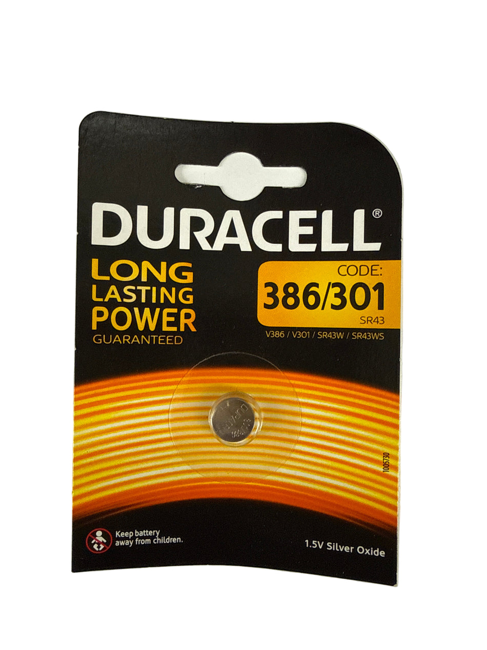 Duracell 386/301 (silver-oxide knoopcel)