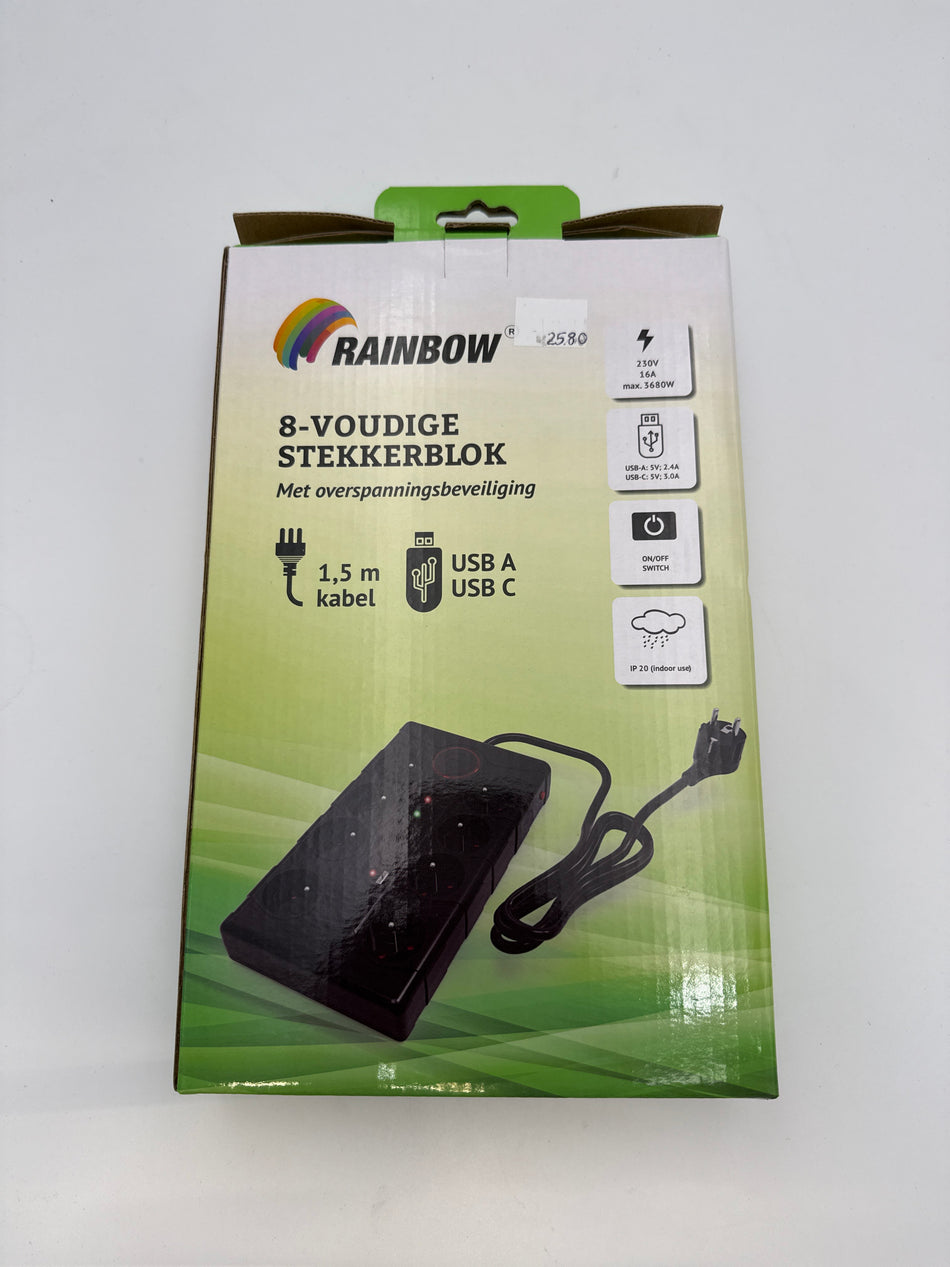 Rainbow 8-voudige stekkerblok