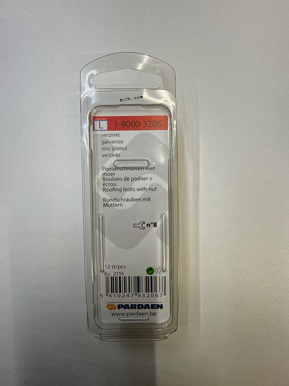 Polierschroeven met moer - M5 x 30 mm