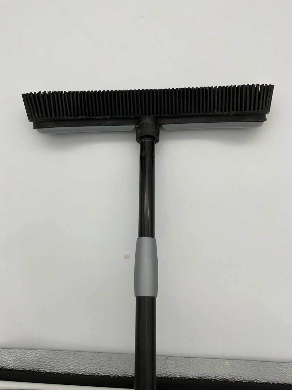 RUBBERBRUSH grijs/zwart 34,5 cm - telescoopsteel