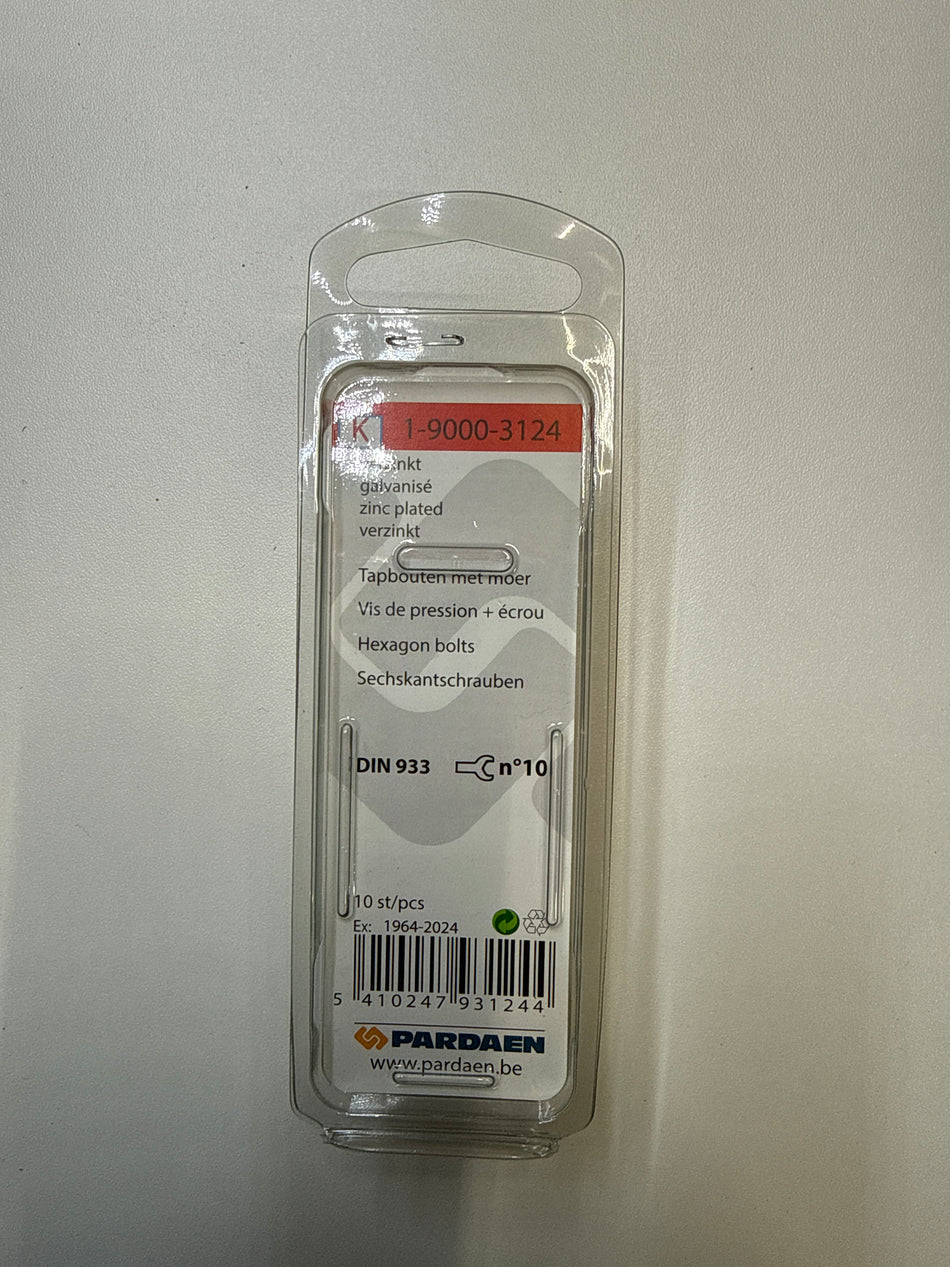 Tapbouten met moer, verzinkt - M6 x 30 mm