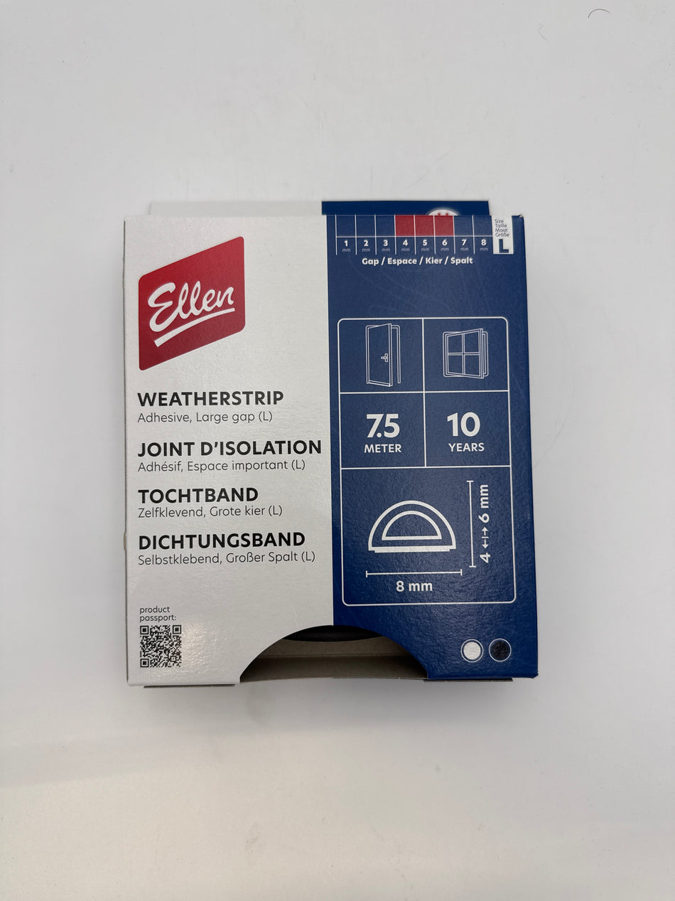 TOCHTBAND 8mm 7,5m donker bruin