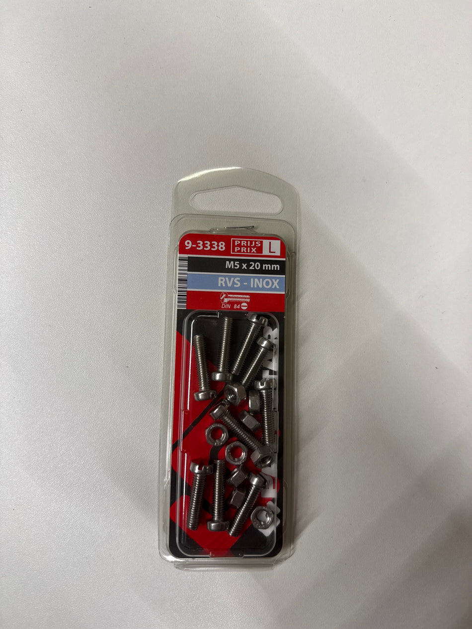 Rvs m5x20mm