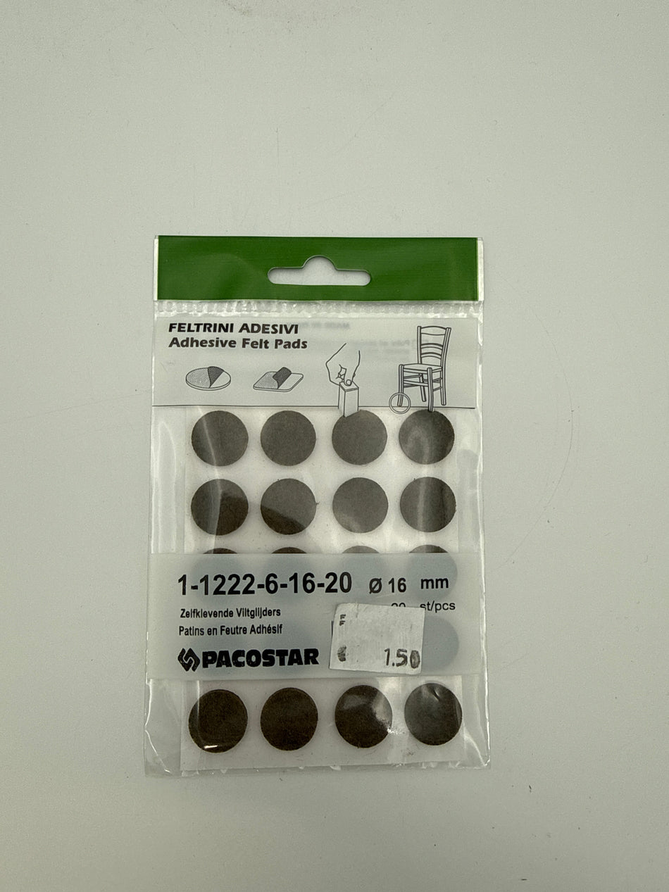 Zelfklevende viltglijders 16 mm