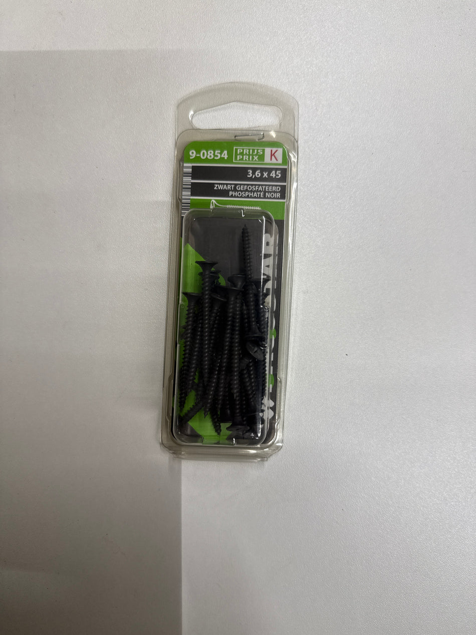 Zwart gefosfateerd 3,6x45mm
