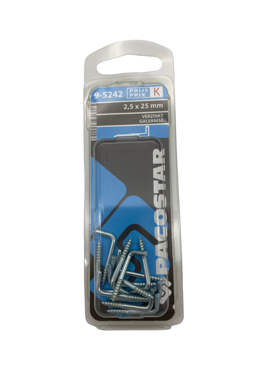 Kramschroeven, verzinkt - 2,5 x 25 mm