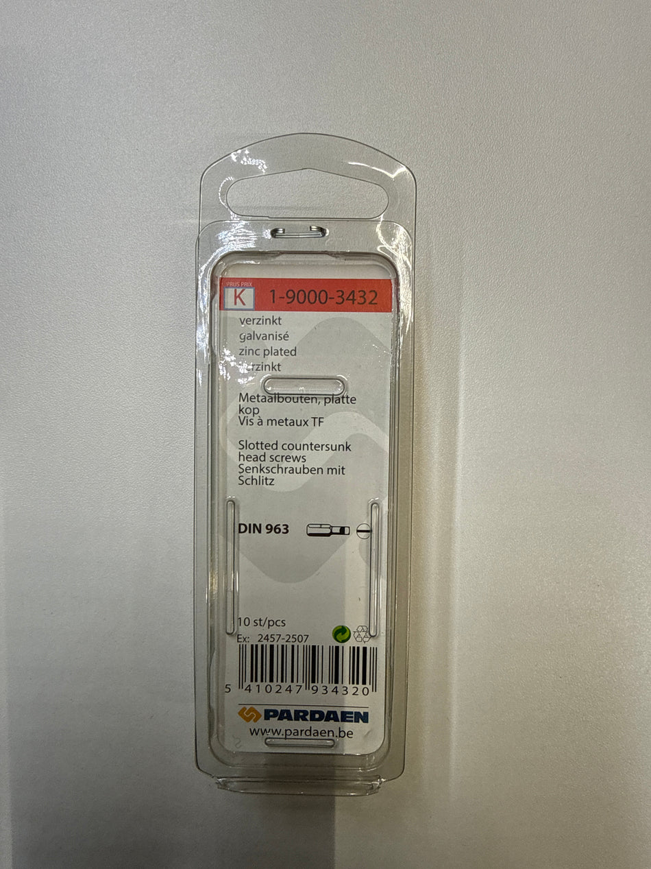Metaalbouten platte kop + moer - M5 x 40 mm