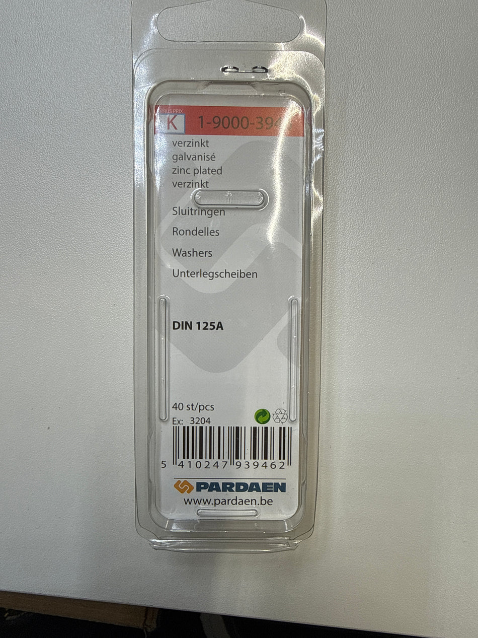 Platte sluitringen, verzinkt - M6 x 12 mm