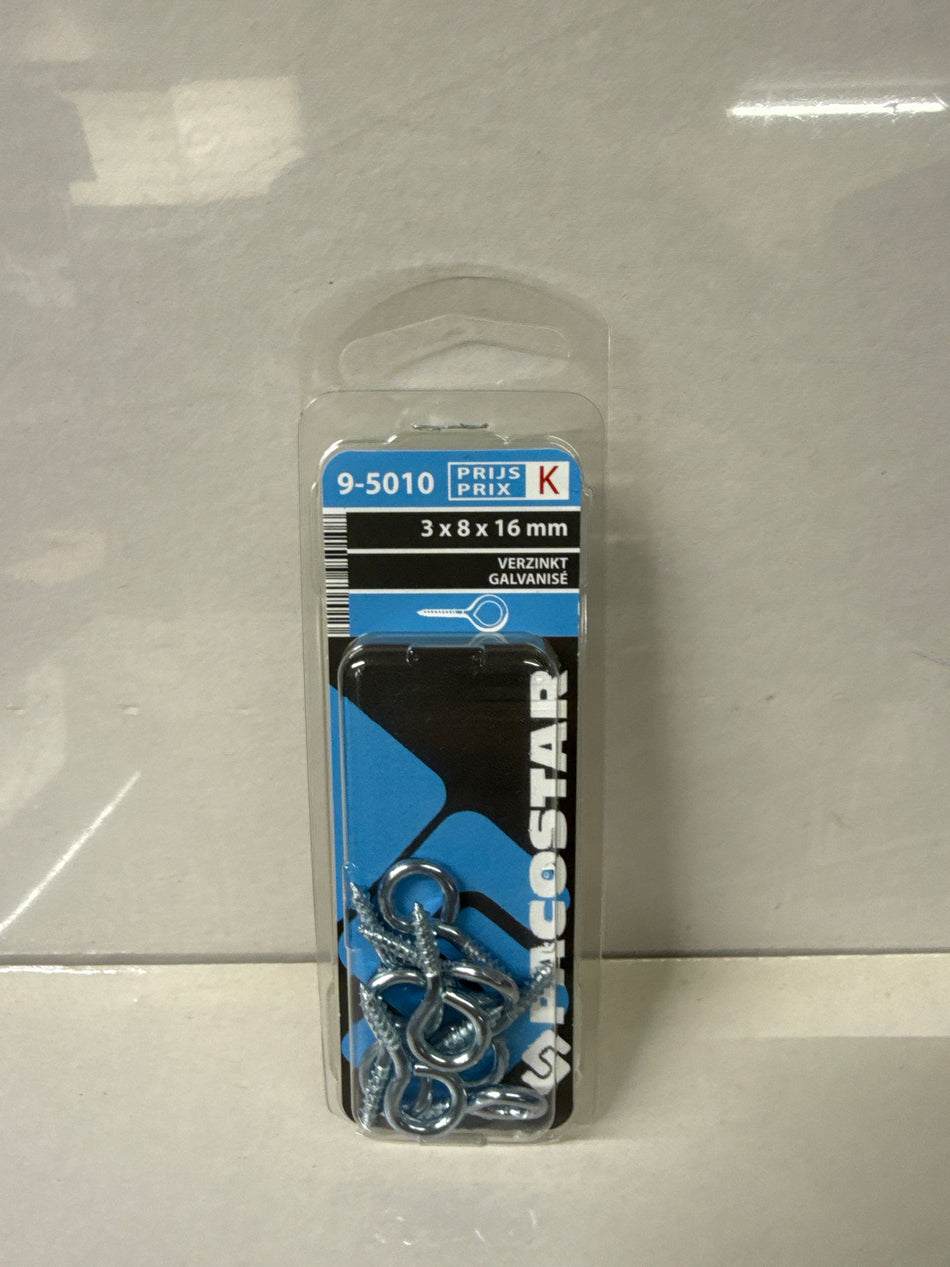Verzinkt 3x8x16mm