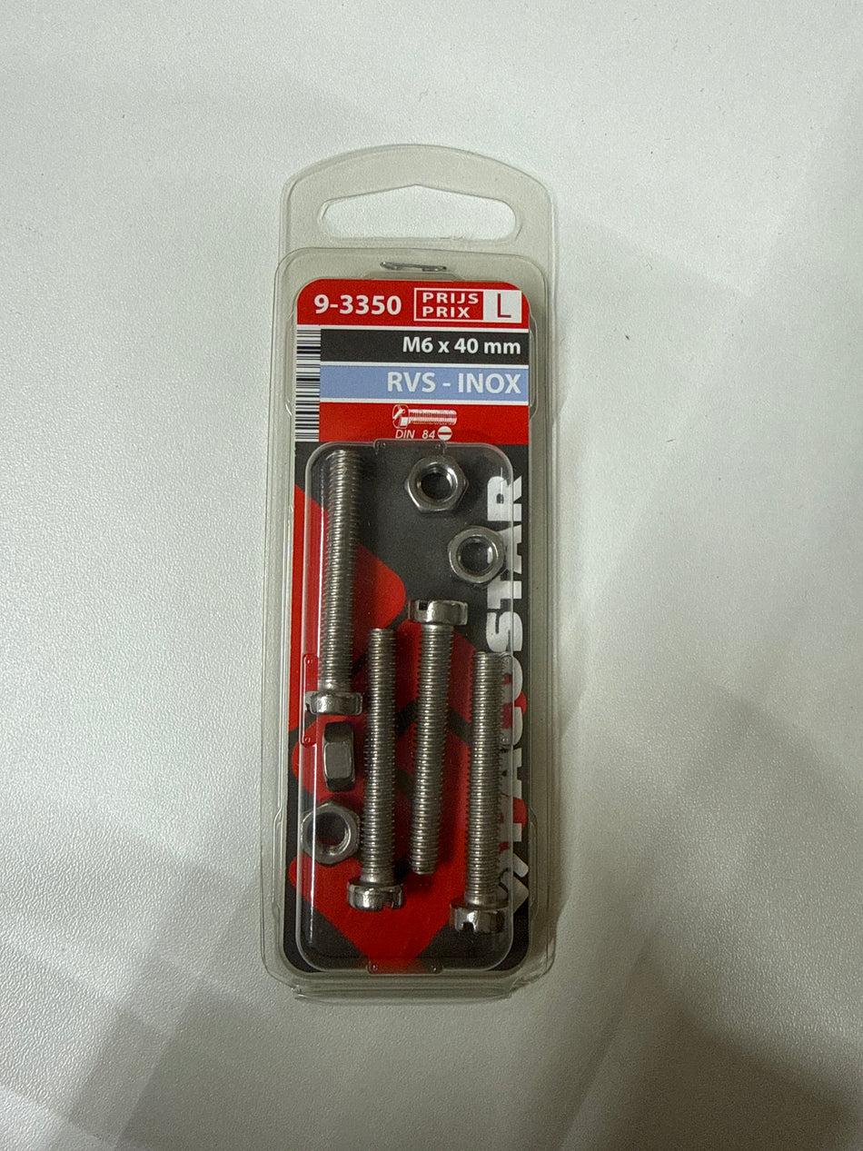 Rvs m6x40mm
