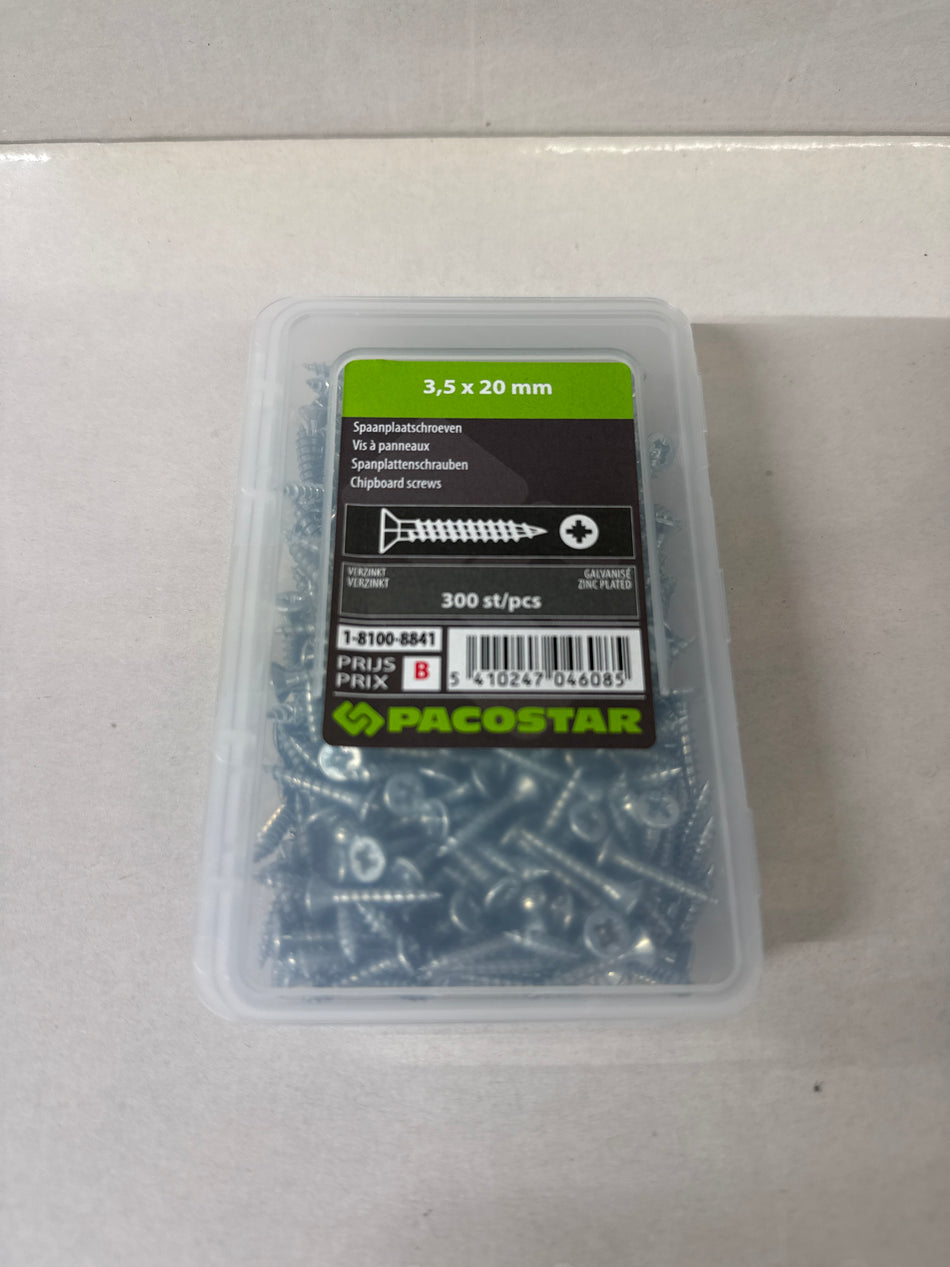 Spaanplaatschroeven 3,5x20mm