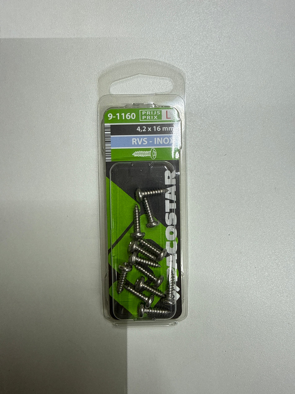 Rvs 4,2x16 mm