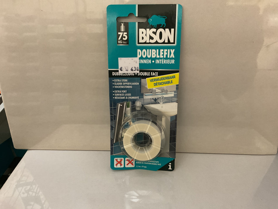Bison Doublefix Binnen Verwijderbaar Blister 1,5 m NL/FR