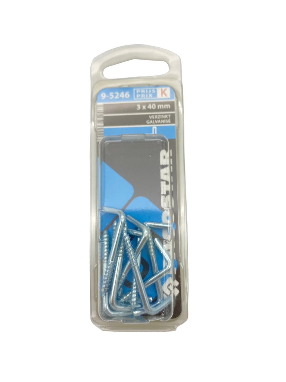 Kramschroeven, verzinkt - 3 x 40 mm