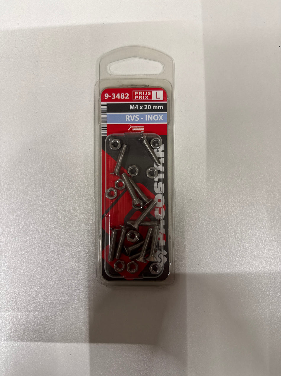 Rvs m4x20mm