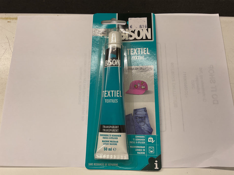 Bison Textiellijm Blister 50 ml NL/FR