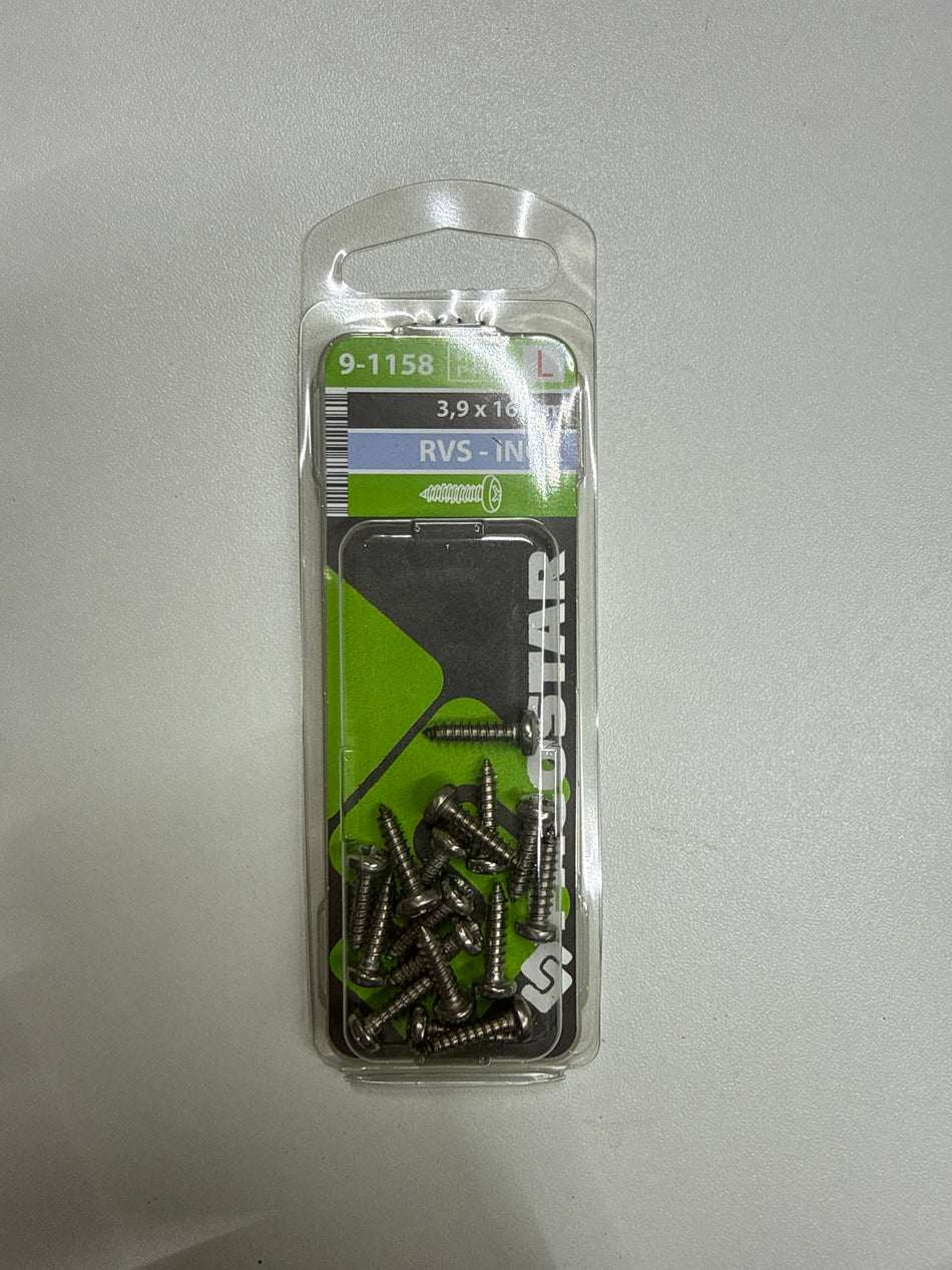 Rvs 3,9x16mm