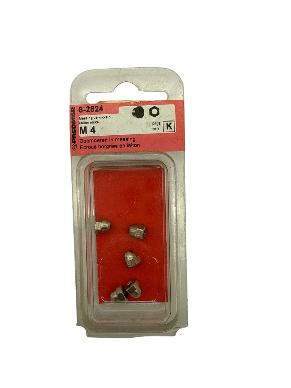 Dopmoeren in messing M4 5stuks