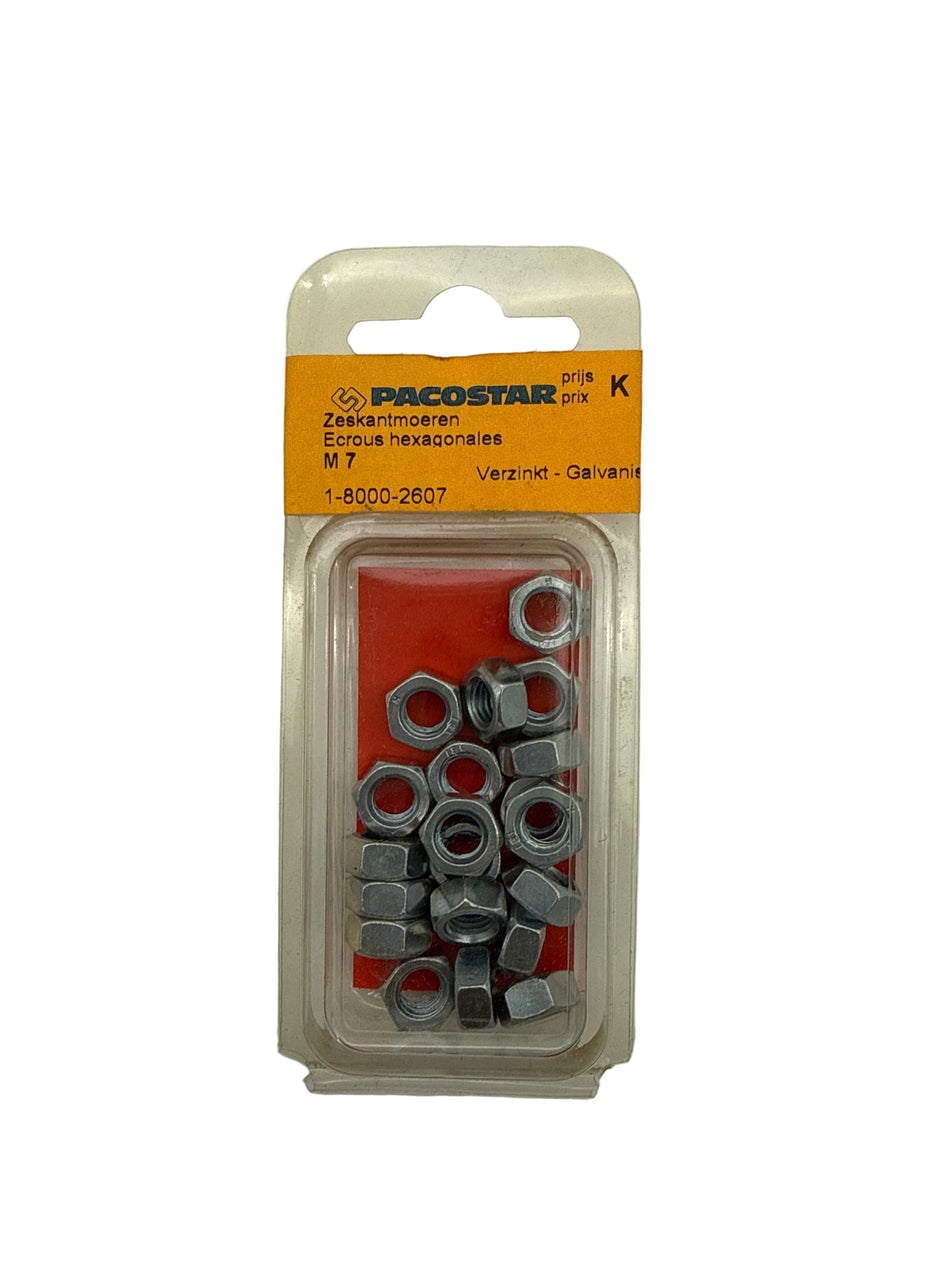 zeskantmoeren verzinkt M7