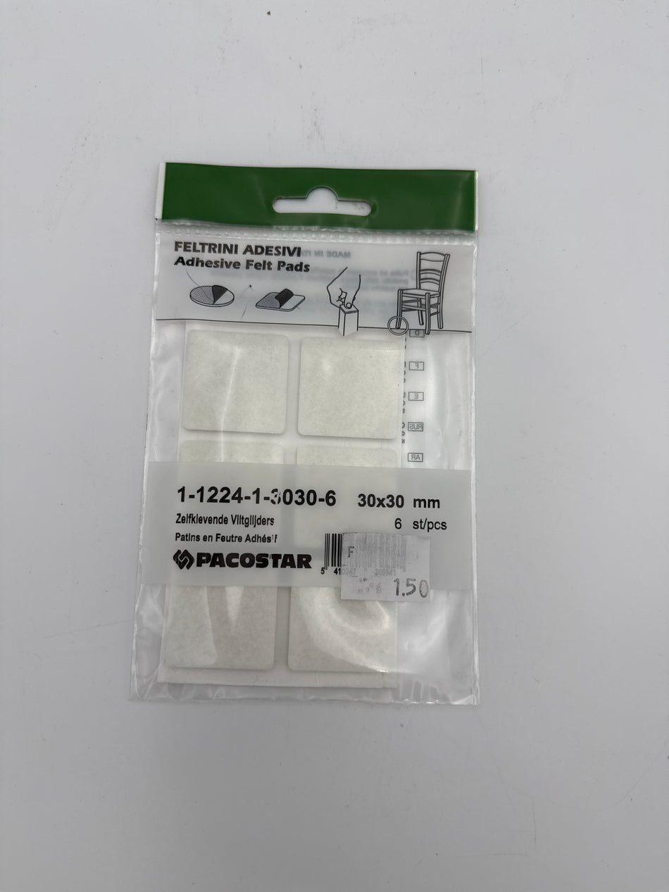 Zelfklevende viltglijders 30X30mm