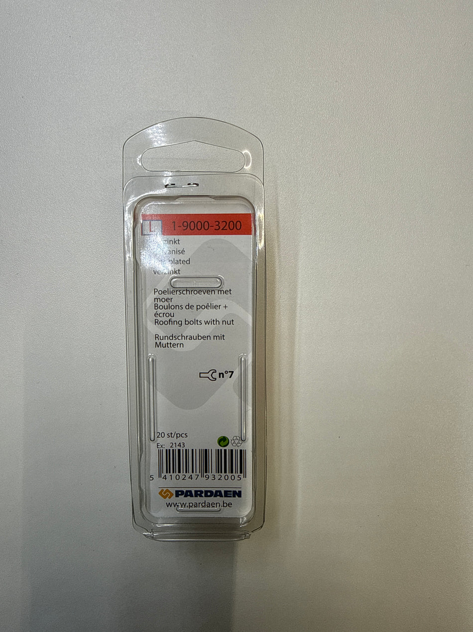 Polierschroeven met moer - M4 x 20 mm