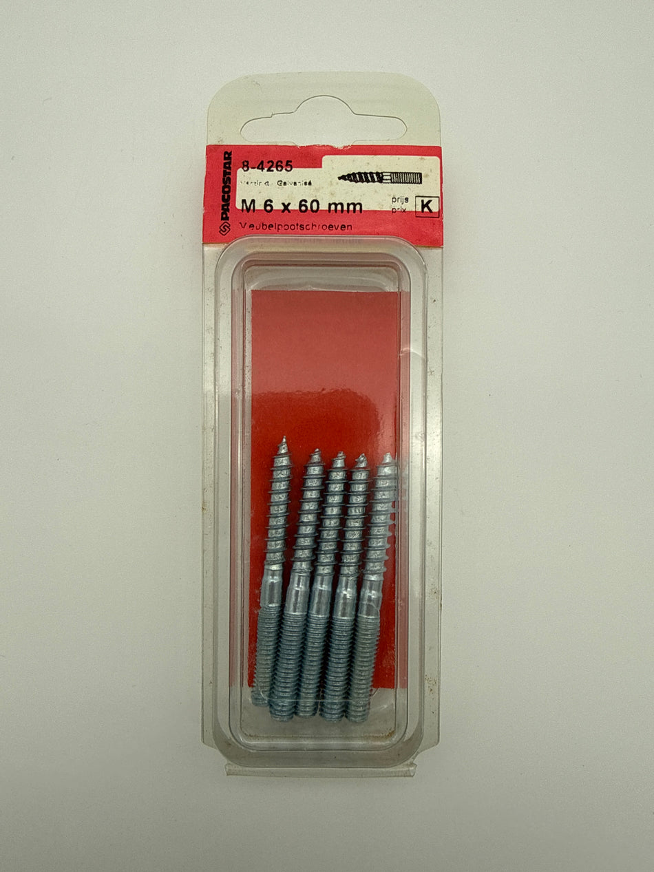 meubelpootschroeven M6 x 60mm