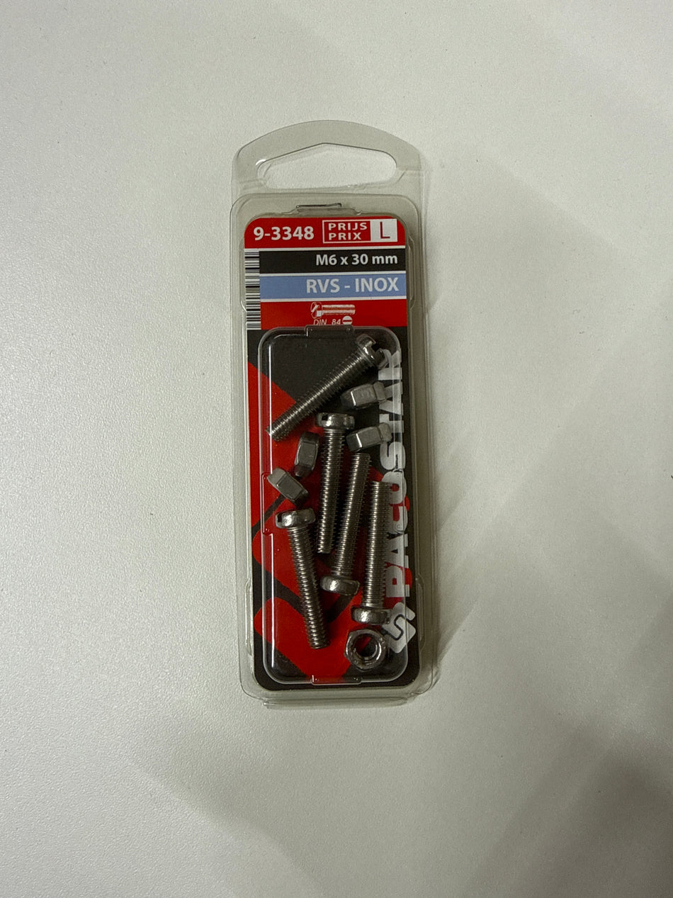 Rvs m6x30mm