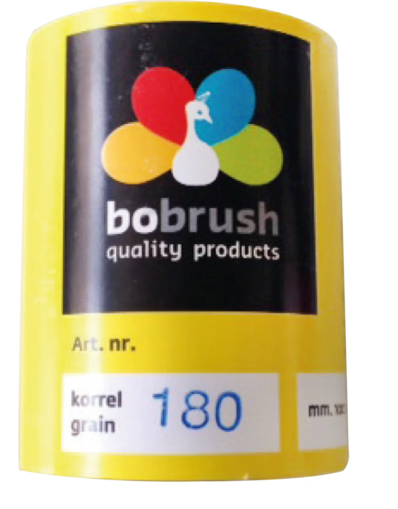 Schuurpapier geel alu-oxide op rol 10cm 9,1mt K180