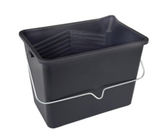 Verfemmer kunststof 7 liter zwart met uitgieter